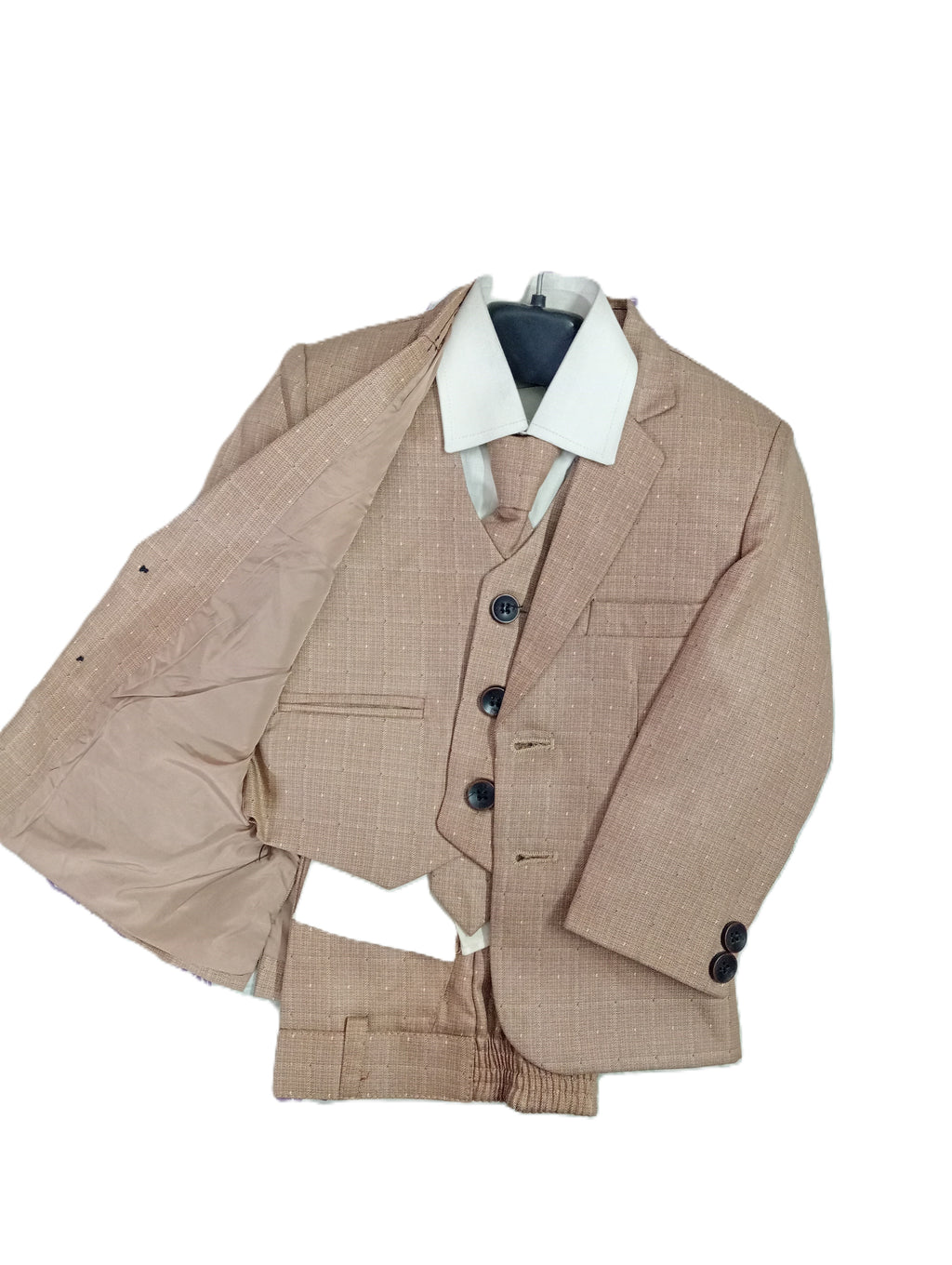 Art No.1 Boy Pant Coat-Self Texture