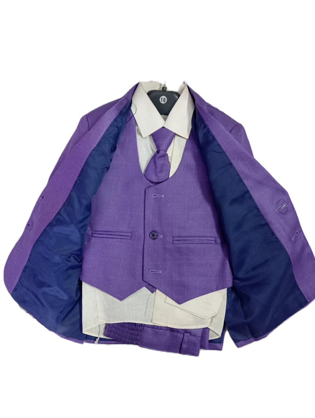 Art No.1 Boy Pant Coat-Self Texture