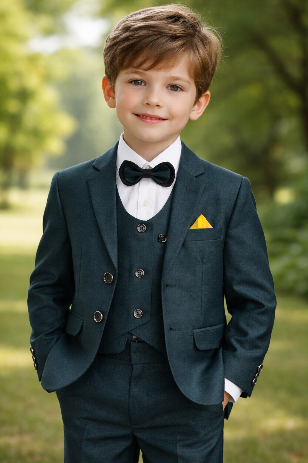 Art No.6 Boy Pant Coat With Bow Tie