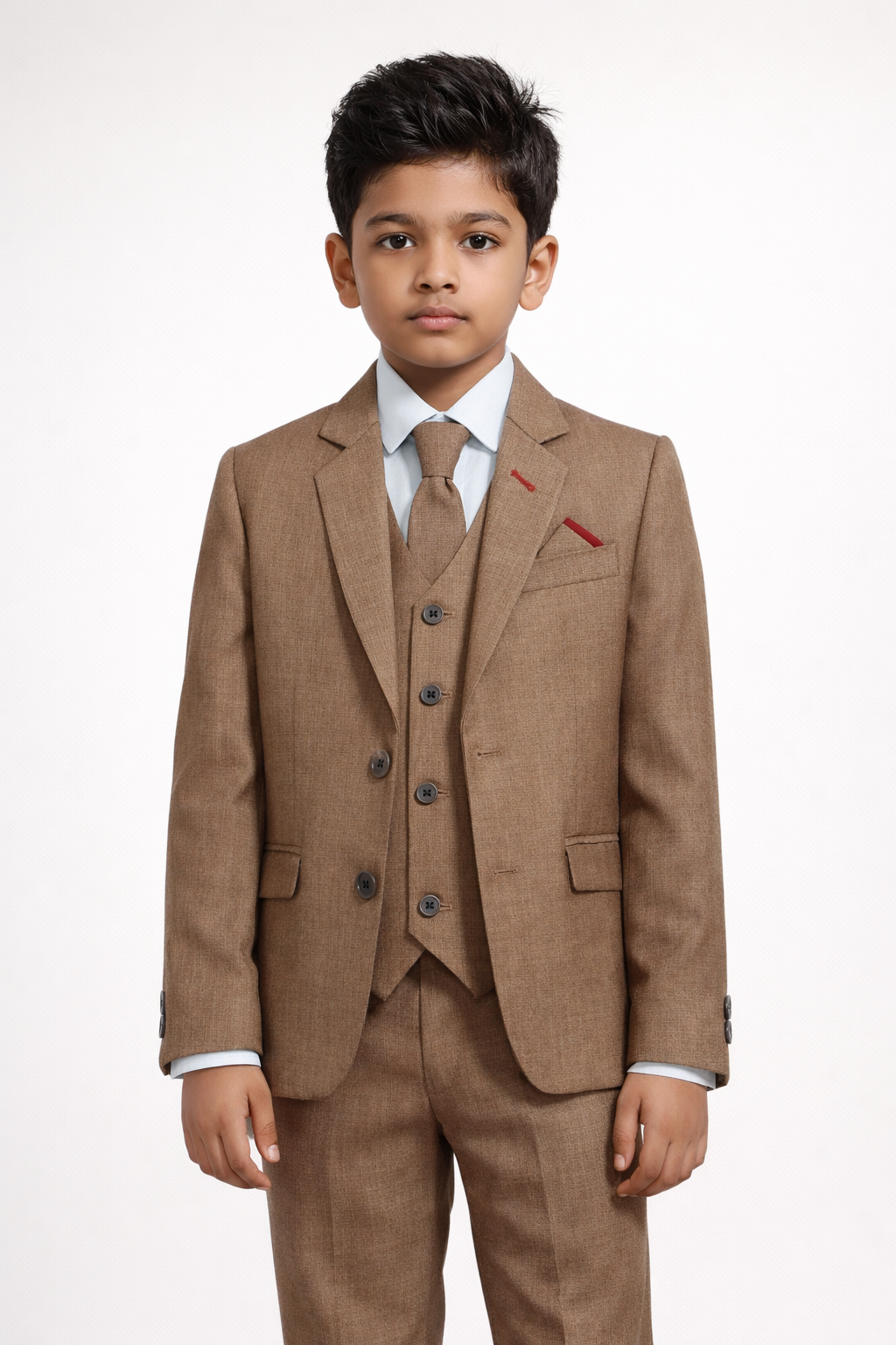 Art No.7 Boy Pant Coat-Plain Texture