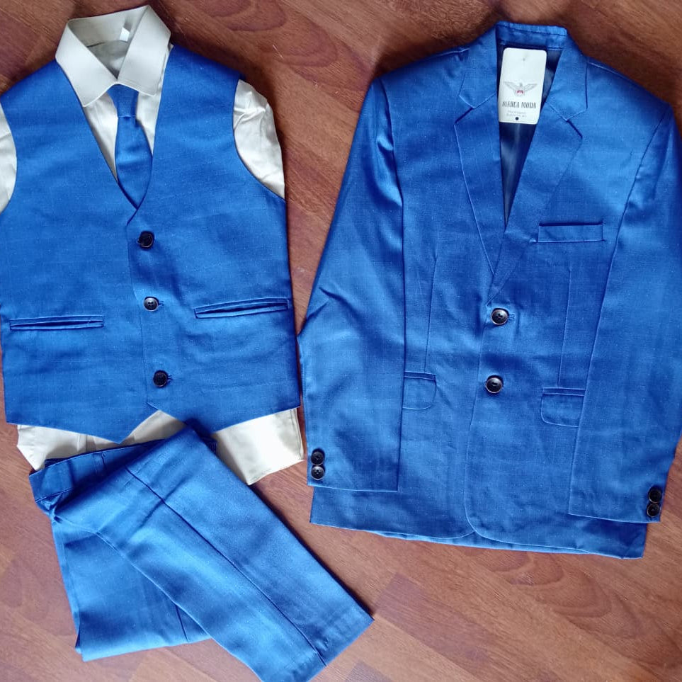 Art No.1 Boy Pant Coat-Self Texture